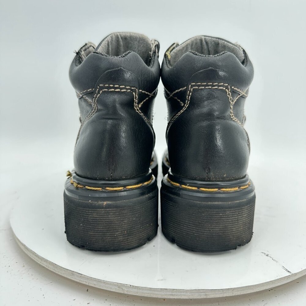 Dr. Martens Kids Size 4 Black Leather Combat Boot - Picture 5 of 11
